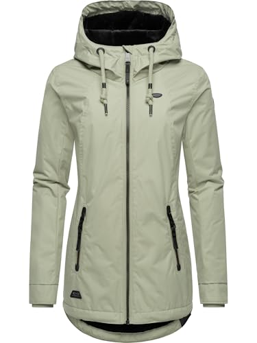 Ragwear Damen warme Winterjacke kurz wasserdicht mit Kapuze Zuzka Winter Dusty Olive24 Gr. L von Ragwear