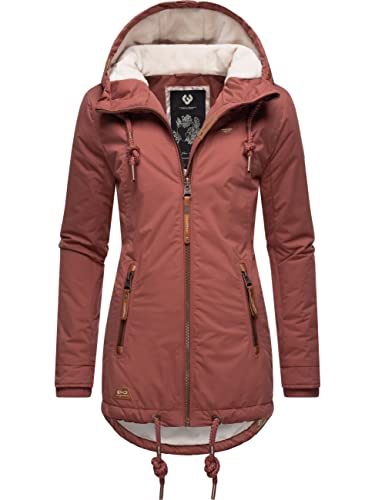 Ragwear Damen warme Winterjacke kurz wasserdicht mit Kapuze Zuzka Winter Terracotta22 Gr. 3XL von Ragwear