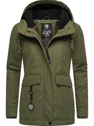 Ragwear Damen warme Winterjacke wasserdicht Jazmin Remake II Intl. Olive24 Gr. XS von Ragwear