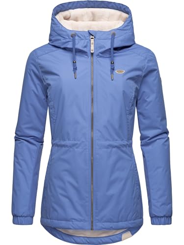 Ragwear Damen warme Winterjacke wasserdicht mit Kapuze Dankka Warm YOUMODO Blue Gr. S von Ragwear