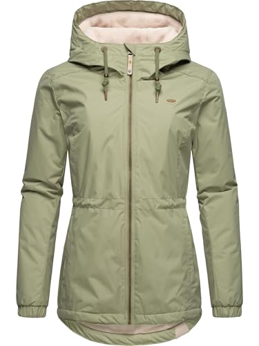 Ragwear Damen warme Winterjacke wasserdicht mit Kapuze Dankka Warm YOUMODO Light Olive Gr. L von Ragwear