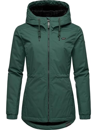 Ragwear Damen warme Winterjacke wasserdicht mit Kapuze Dankka Warm YOUMODO Pine Green Gr. XS von Ragwear