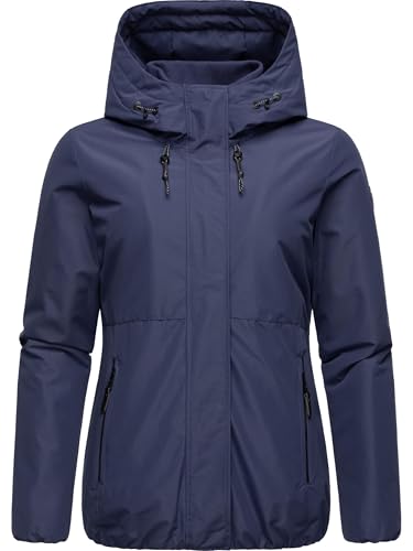 Ragwear Damen warme wasserdichte und atmungsaktive Winterjacke kurz mit flauschigem Teddyfell-Innenfutter Sunniva YOUMODO Midnight Gr. M von Ragwear