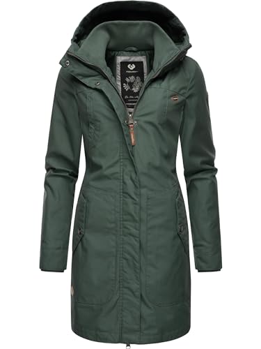 Ragwear Damen Warmer Winter Parka Jannisa Pine Green23 Gr. L von Ragwear