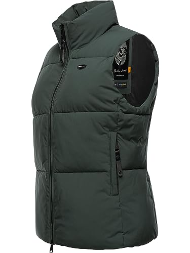 Ragwear Damen wasserdichte Übergangsjacke Outdoorjacke Steppweste Ailish Dark Green Gr. M von Ragwear