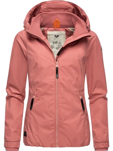 Ragwear Damen wasserdichte Übergangsjacke leichte Jacke kurz mit Kapuze Dizzie Intl Old Pink24 Gr. 6XL von Ragwear