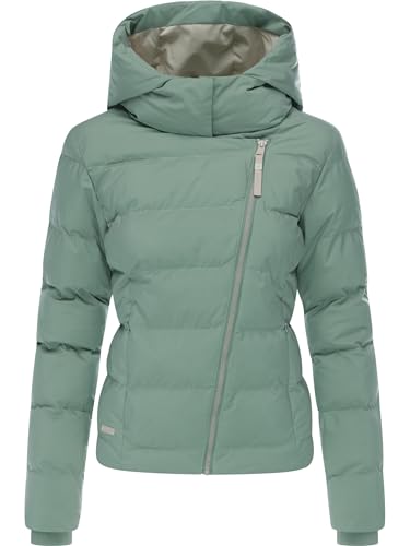 Ragwear Damen wasserdichte Winterjacke warme Steppjacke mit asymmetrischem Reißverschluss und Kapuze Harlen YOUMODO Dusty Green Gr. XS Ragwear Damen wasserdichte Winterjacke warme Steppjacke mit asymmetrischem Reißverschluss und Kapuze Harlen YOUMODO Dusty Green Gr. XS von Ragwear