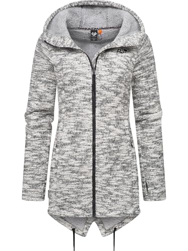 Ragwear Damen weiche Strickjacke Übergangsjacke mit Teddy-Fleece Wingi Melange YOUMODO Ash Gr. M von Ragwear