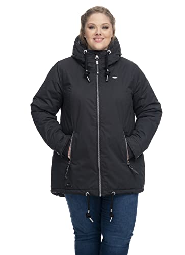 Ragwear Damenjacke ZUZKA PLUS (as3, numeric, numeric_46, plus, regular, 1010 BLACK, PLUS) von Ragwear