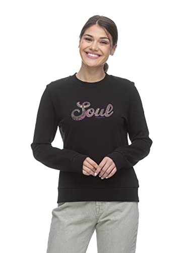 Ragwear EFFA Organic GOTS Damen Frauen Pullover Rundhals,Sweater,Sweatshirt,Rundhalsausschnitt,Schwarz,XS von Ragwear