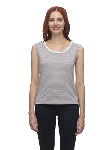 Ragwear EIREEN Damen Frauen Top,Shirt,Oberteil,ärmellos,Rundausschnitt,Tunnelzug am Bund,Grau,M von Ragwear