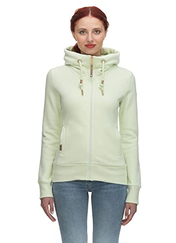 Ragwear EMER Damen Frauen Kapuzenjacke,Zip Hoodie,Sweatjacke,Stehkragen,Seitentaschen,Grün,M von Ragwear