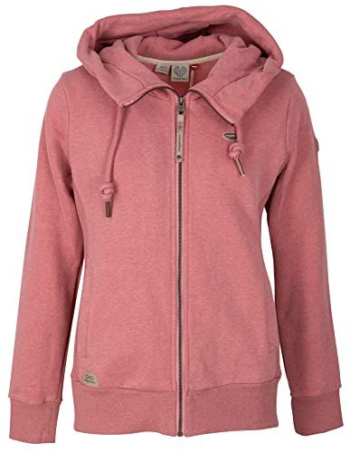 Ragwear EMER Damen Frauen Kapuzenjacke,Zip Hoodie,Sweatjacke,Stehkragen,Seitentaschen,Regular Fit,Pink (4043),XXL von Ragwear