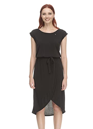 Ragwear ETHANY Frauen Mittellanges Kleid schwarz M 68% Modal, 32% Polyester Basics, Streetwear von Ragwear