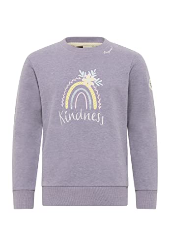 Ragwear Evka Print Organic Mädchen Sweatshirt Rundhals Pullover Sweater O´Neck (DE/NL/SE/PL, Numerisch, 128, Regular, Lilac) von Ragwear