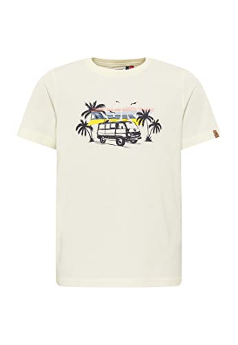 Ragwear FERIN Jungen T-Shirt Sommer Shirt Surf VW Bus Retro Print Surfing Summer Kurzarm Hemd (DE/NL/SE/PL, Numerisch, 164, Regular, White) von Ragwear