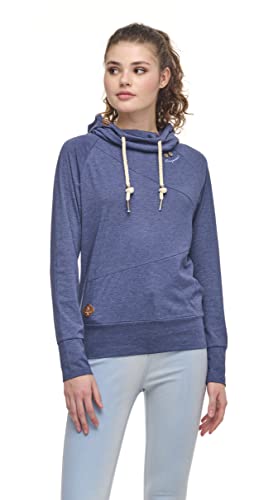 Ragwear FUGE Damen Frauen Kapuzenpulli,Kapuzenpullover,Hoodie,Pullover mit Kapuze,Regular Fit,Blau,XXL von Ragwear