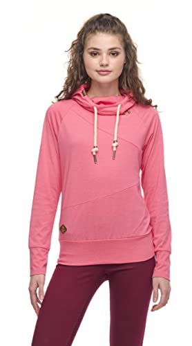 Ragwear FUGE Damen Frauen Kapuzenpulli,Kapuzenpullover,Hoodie,Pullover mit Kapuze,Regular Fit,Pink,XL von Ragwear