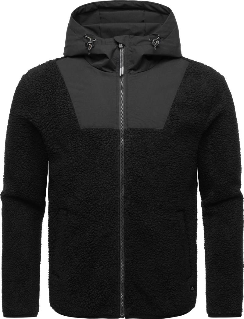Ragwear Fleecejacke "Adar" mit Kapuze Angesagte Herren Plüschjacke mit hohem Kragen von Ragwear