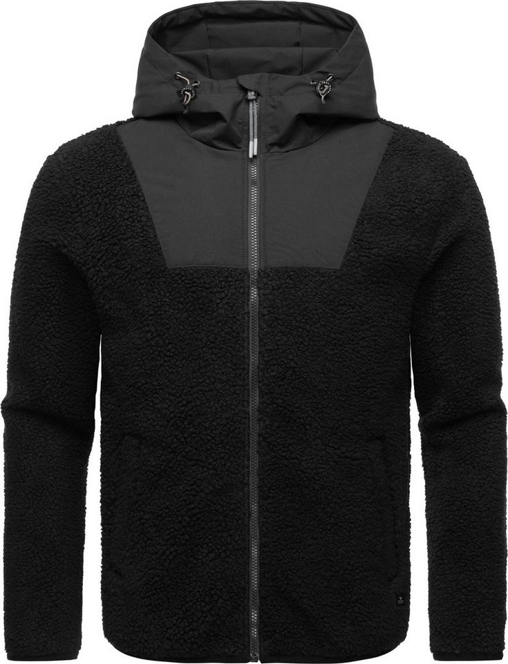 Ragwear Fleecejacke Adar Angesagte Herren Plüschjacke mit hohem Kragen von Ragwear