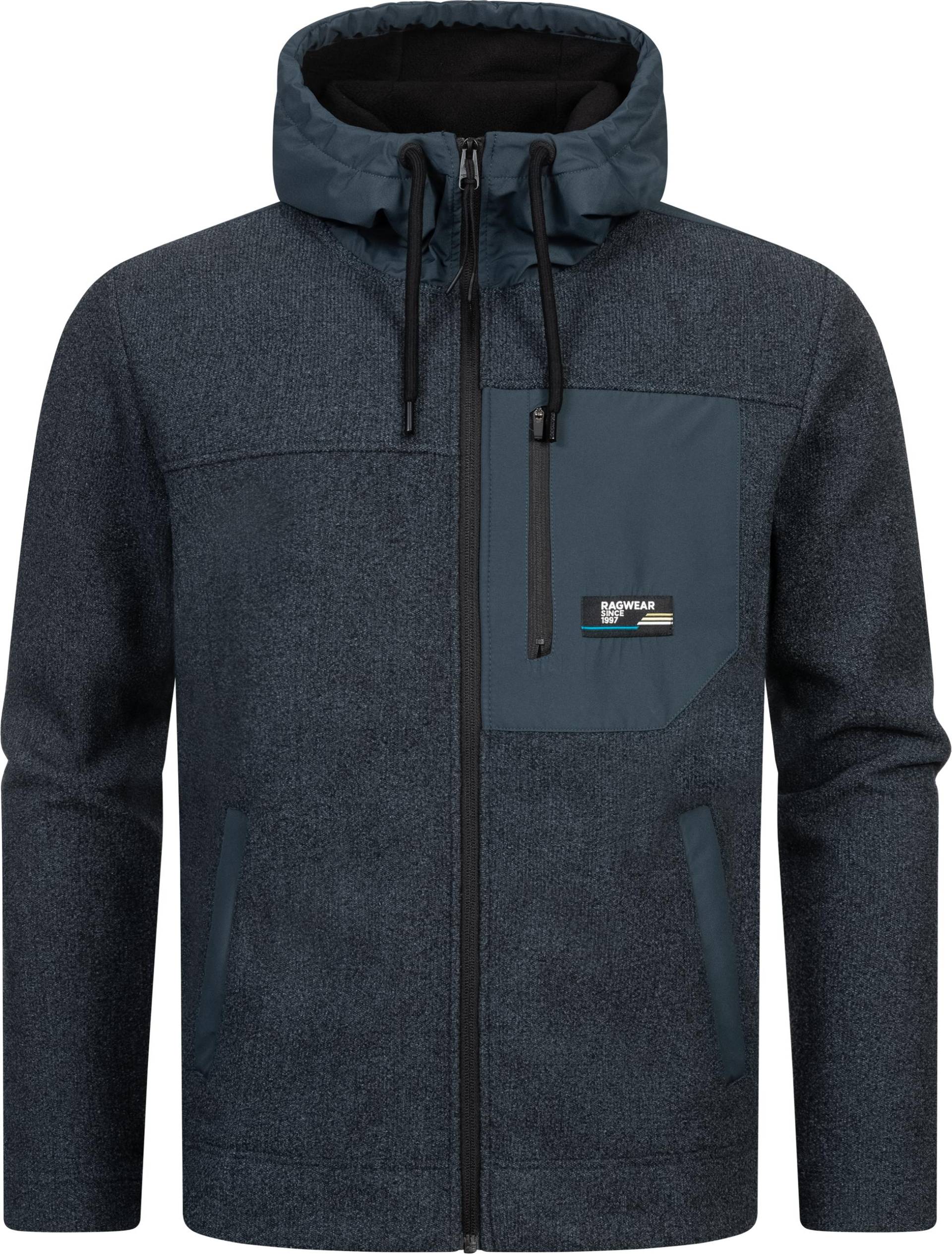 Ragwear Fleecejacke "Brodney" mit Kapuze Stylische Herren Übergangsjacke mit Brusttasche von Ragwear
