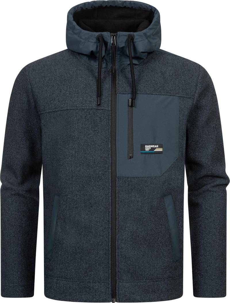Ragwear Fleecejacke "Brodney" mit Kapuze Stylische Herren Übergangsjacke mit Brusttasche von Ragwear