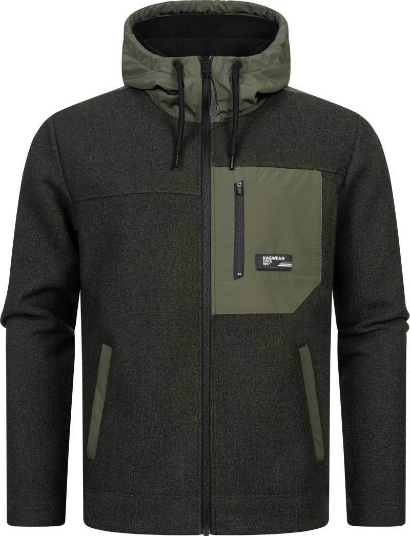 Ragwear Fleecejacke "Brodney" mit Kapuze Stylische Herren Übergangsjacke mit Brusttasche von Ragwear