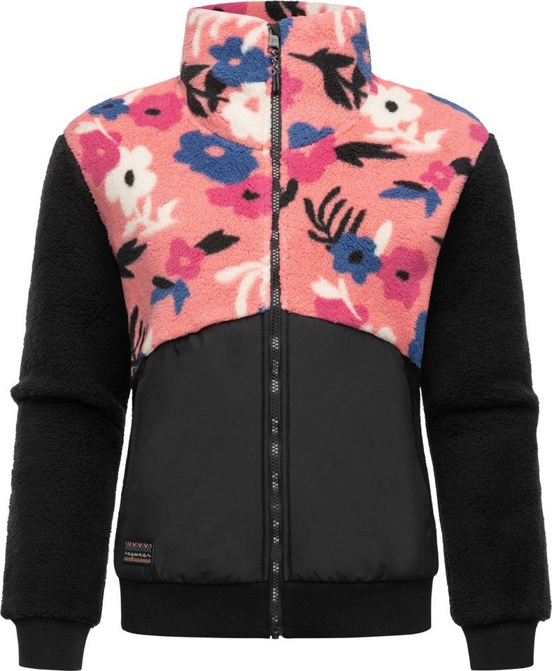 Ragwear Fleecejacke Madaras Flower Flauschige Damen Übergangsjacke aus Teddyfleece von Ragwear