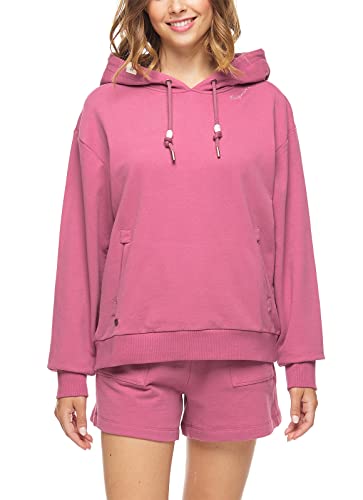 Ragwear GLORRY Crystal Organic Damen Frauen Kapuzenpulli,Kapuzenpullover,Hoodie,Pullover mit Kapuze,Regular Fit,Raspberry (4051),M von Ragwear