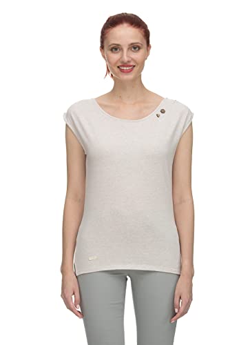 Ragwear GREETA Damen Frauen T-Shirt Rundhals,Shirt,Oberteil,Kurzarm,Rundausschnitt,Rückenausschnitt,Grau,XS von Ragwear