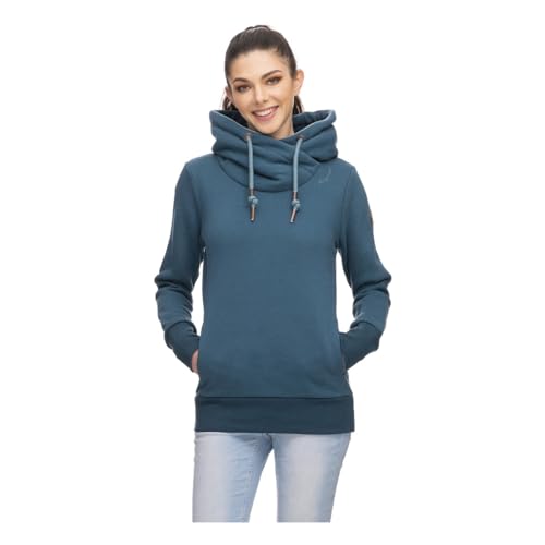 Ragwear GRIPY Bold Damen Frauen Kapuzenpulli,Kapuzenpullover,Hoodie,Pullover mit Kapuze,Blau,L von Ragwear