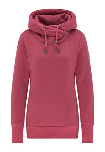 Ragwear GRIPY Bold Damen Frauen Kapuzenpulli,Kapuzenpullover,Hoodie,Stehkragen,Kapuze,warm,Seitentaschen,Regular Fit,Rot,XS von Ragwear