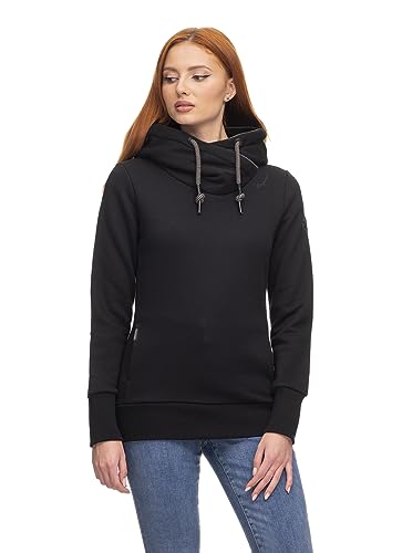 Ragwear GRIPY Bold Damen Frauen Kapuzenpulli,Kapuzenpullover,Hoodie,Pullover mit Kapuze,Schwarz,L von Ragwear