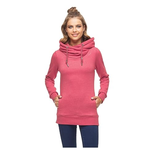 Ragwear GRIPY Bold Damen Frauen Kapuzenpulli,Kapuzenpullover,Hoodie,Stehkragen,warm,Seitentaschen,Pink,S von Ragwear