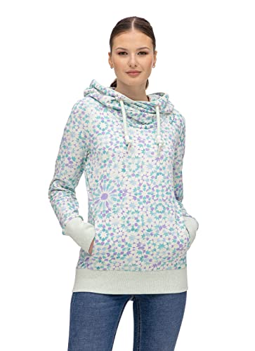 Ragwear GRIPY Light Mosaic Damen Frauen Kapuzenjacke,Zip Hoodie,Sweatjacke,Stehkragen,Seitentaschen,Grün,M von Ragwear