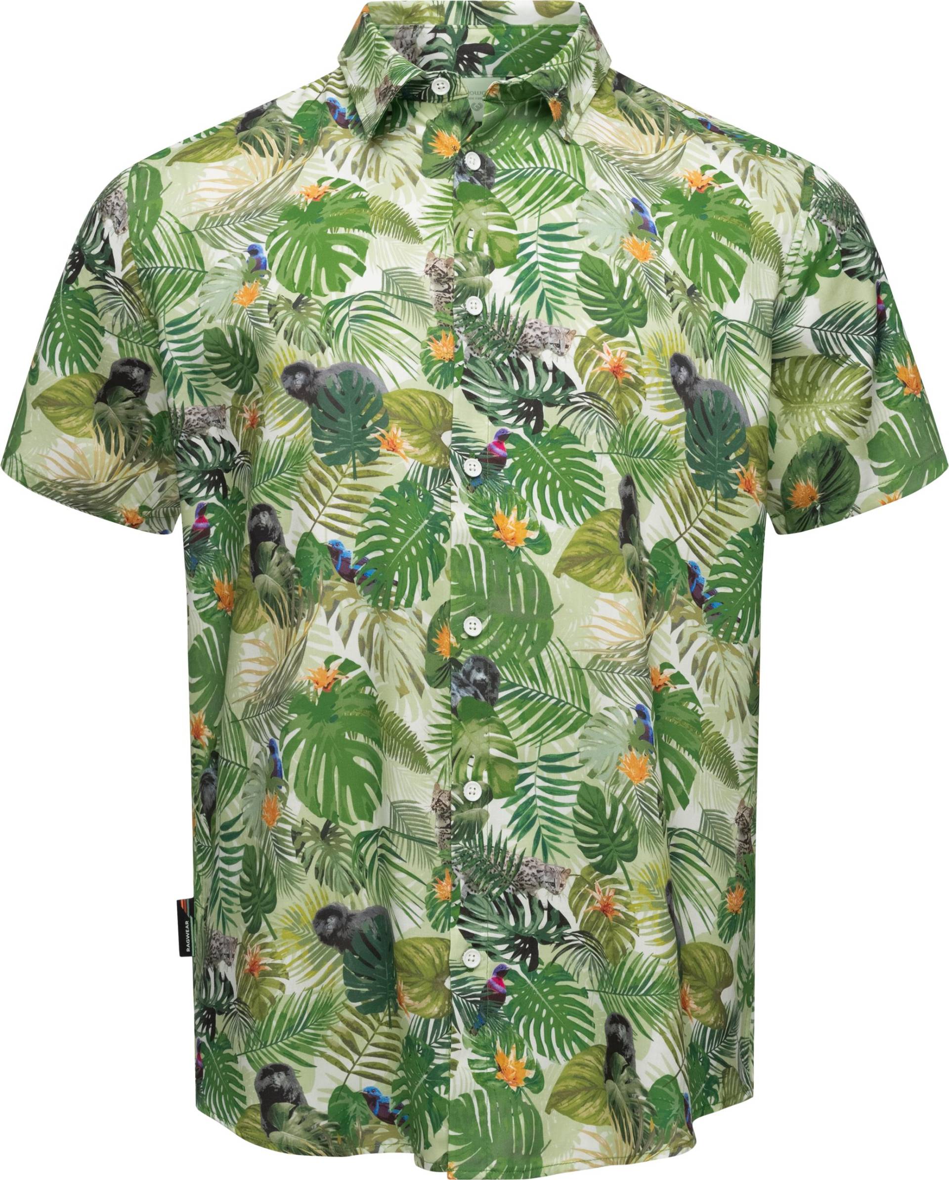 Ragwear Hawaiihemd "Omerro" Sommerliches Herren Hemd mit hawaiianischem Print von Ragwear