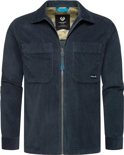 Ragwear Herren Cordjacke Hemdjacke Cordy Dark Grey Gr. S von Ragwear