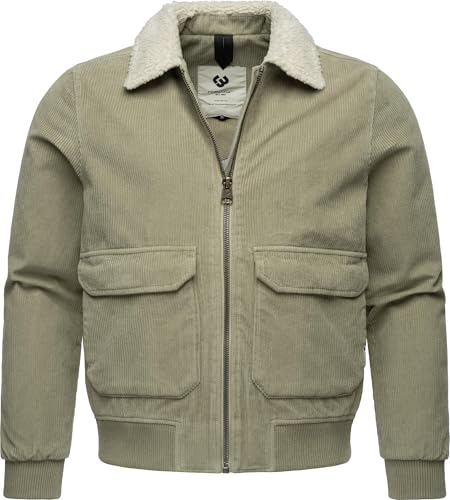 Ragwear Herren Cordjacke wasserdichte und atmungsaktive Übergangsjacke aus Kord Aviss YOUMODO Dusty Olive Gr. M von Ragwear