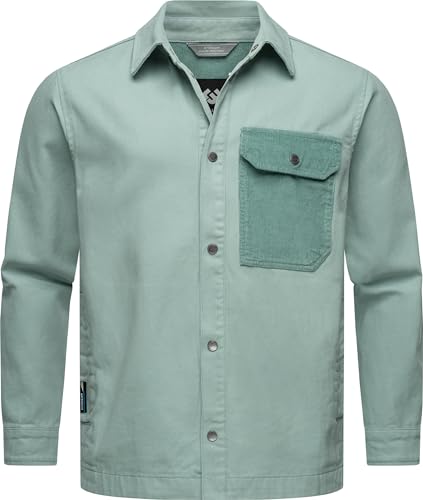 Ragwear Herren Hemdjacke leichte Übergangsjacke Overshirt mit Kord-Brusttasche Garwend YOUMODO Aqua Gr. L Ragwear Herren Hemdjacke leichte Übergangsjacke Overshirt mit Kord-Brusttasche Garwend YOUMODO Aqua Gr. L von Ragwear