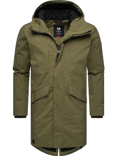 Ragwear Herren Parka Übergangsmantel Regenmantel wasserdicht mit Kapuze Zalle Olive Gr. M von Ragwear