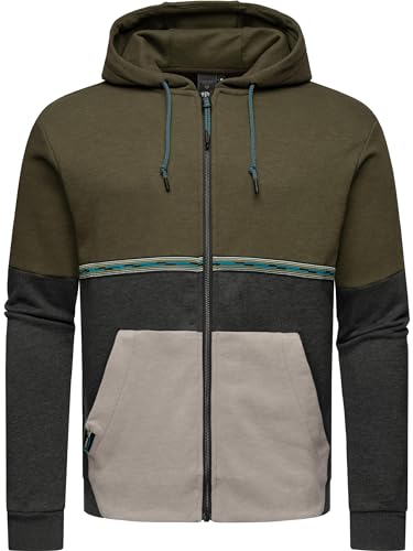 Ragwear Herren Sweatjacke Blocky Dark Olive Gr. M von Ragwear