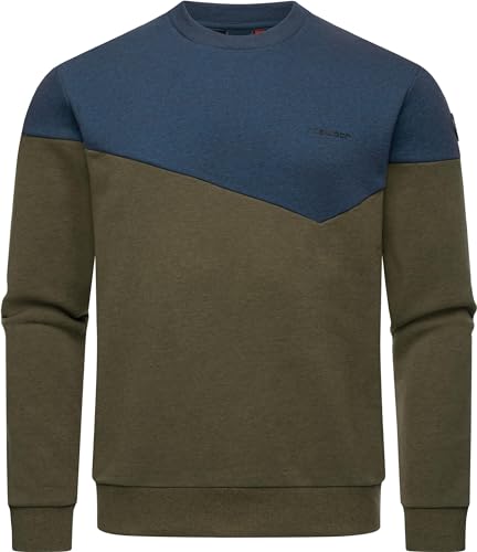 Ragwear Herren Sweatshirt Sweater Longsleeve Pullover Dotie Olive Gr. L von Ragwear