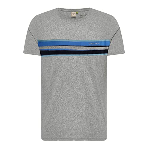 Ragwear Herren T-Shirt Kurzarm Rundhalsshirt Hake Organic GOTS Freizeitshirt, Farbe:Grau, Artikel:-3000 Grey, Größe:L von Ragwear