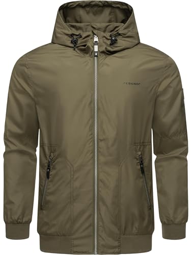 Ragwear Herren Übergangsjacke leichte Jacke kurz mit Kapuze Stewie II Dark Olive Gr. 3XL von Ragwear