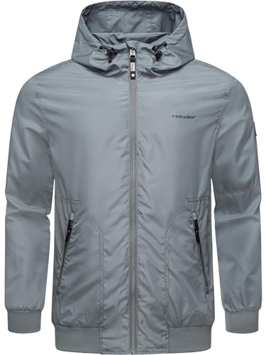 Ragwear Herren Übergangsjacke leichte Jacke kurz mit Kapuze Stewie II Grey Gr. L von Ragwear