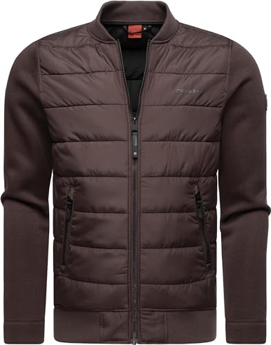 Ragwear Herren Übergangsjacke leichte Steppjacke kurz mit Rippstrick-Ärmeln Hallmar Dark Brown Gr. M von Ragwear