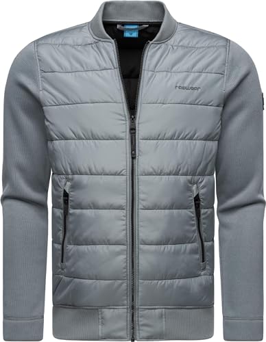 Ragwear Herren Übergangsjacke leichte Steppjacke kurz mit Rippstrick-Ärmeln Hallmar Grey Gr. 3XL von Ragwear