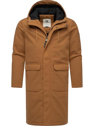 Ragwear Herren Warmer wasserdichter Wintermantel lang mit Kapuze Mr Them Long YOUMODO Brown Sugar Gr. XL von Ragwear