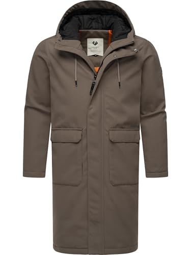 Ragwear Herren Warmer wasserdichter Wintermantel lang mit Kapuze Mr Them Long YOUMODO Mocca Gr. XXL von Ragwear