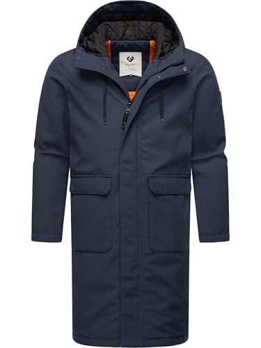 Ragwear Herren Warmer wasserdichter Wintermantel lang mit Kapuze Mr Them Long YOUMODO Navy Gr. 3XL von Ragwear